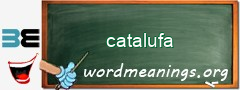 WordMeaning blackboard for catalufa